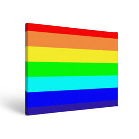 Холст прямоугольный с принтом Радуга , 100% ПВХ |  | жёлтый | зелёный | красный | оранжевый | полосы | радуга | синий | фиолетовый