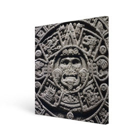 Холст квадратный с принтом Календарь ацтеков , 100% ПВХ |  | ацтеки | древняя цивилизация | индейцы | майя | южная америка