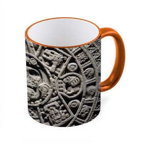 Кружка 3D с принтом Календарь ацтеков , керамика | ёмкость 330 мл | ацтеки | древняя цивилизация | индейцы | майя | южная америка