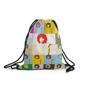 Рюкзак-мешок 3D с принтом Pop Art Jim Morrison The Doors , 100% полиэстер | плотность ткани — 200 г/м2, размер — 35 х 45 см; лямки — толстые шнурки, застежка на шнуровке, без карманов и подкладки | jim morrison | the doors | арт | дорс | моррисон