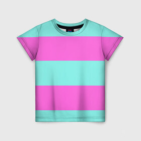 Детская футболка 3D с принтом Кислотные цвета , 100% гипоаллергенный полиэфир | прямой крой, круглый вырез горловины, длина до линии бедер, чуть спущенное плечо, ткань немного тянется | кислотные цвета | розовый