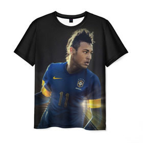 Мужская футболка 3D с принтом Neymar , 100% полиэфир | прямой крой, круглый вырез горловины, длина до линии бедер | Тематика изображения на принте: барселона | бразилия | неймар | футбол | футболист