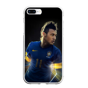 Чехол для iPhone 7Plus/8 Plus матовый с принтом Neymar , Силикон | Область печати: задняя сторона чехла, без боковых панелей | Тематика изображения на принте: барселона | бразилия | неймар | футбол | футболист