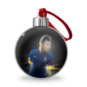 Ёлочный шар с принтом Neymar , Пластик | Диаметр: 77 мм | барселона | бразилия | неймар | футбол | футболист