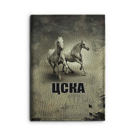 Обложка для автодокументов с принтом ЦСКА , натуральная кожа |  размер 19,9*13 см; внутри 4 больших “конверта” для документов и один маленький отдел — туда идеально встанут права | Тематика изображения на принте: на макете изображены кони.цска | премьер лига | рфпл | футбол | чемпион