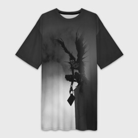 Платье-футболка 3D с принтом Тетрадь смерти 6 ,  |  | death note | l | дэсу ното | кира | лайт | лайт ягами | рюк. миса | синигами | эл