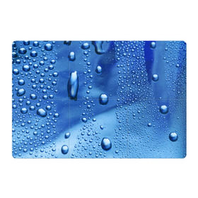 Магнитный плакат 3Х2 с принтом Капли воды на стекле , Полимерный материал с магнитным слоем | 6 деталей размером 9*9 см | вода | капли | крупные | мелкие | синий | стекло