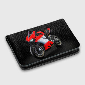 Картхолдер с принтом с принтом Ducati , натуральная матовая кожа | размер 7,3 х 10 см; кардхолдер имеет 4 кармана для карт; | ducati | мото | мотоцикл | скорость
