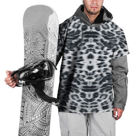 Накидка на куртку 3D с принтом Снежный Барс , 100% полиэстер |  | Тематика изображения на принте: пятна