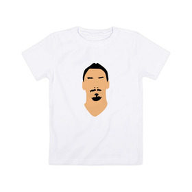 Детская футболка хлопок с принтом Zlatan Ibrahimovic , 100% хлопок | круглый вырез горловины, полуприлегающий силуэт, длина до линии бедер | Тематика изображения на принте: златан ибрагимович