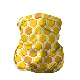 Бандана-труба 3D с принтом Медовые соты , 100% полиэстер, ткань с особыми свойствами — Activecool | плотность 150‒180 г/м2; хорошо тянется, но сохраняет форму | арт | еда | мед | пчелы | соты