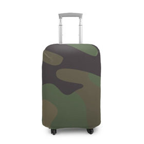 Чехол для чемодана 3D с принтом Камуфляж (хаки) , 86% полиэфир, 14% спандекс | двустороннее нанесение принта, прорези для ручек и колес | Тематика изображения на принте: camouflage | камуфляж | хаки