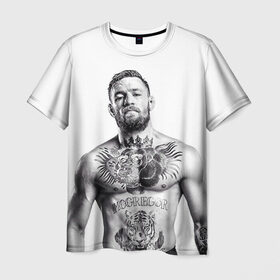 Мужская футболка 3D с принтом Конор Макгрегор 29 , 100% полиэфир | прямой крой, круглый вырез горловины, длина до линии бедер | макгрегор