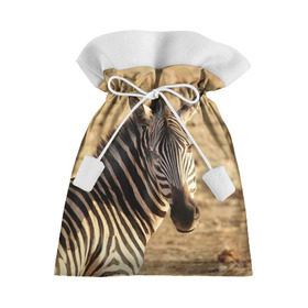 Подарочный 3D мешок с принтом Зебра , 100% полиэстер | Размер: 29*39 см | Тематика изображения на принте: африка | голова животного | зебра | лошадь | природа