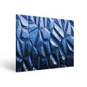 Холст прямоугольный с принтом Каменная кладка синяя , 100% ПВХ |  | камень | синий | текстура