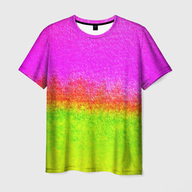 Мужская футболка 3D с принтом color , 100% полиэфир | прямой крой, круглый вырез горловины, длина до линии бедер | кислотный | яркий