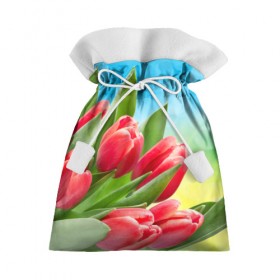 Подарочный 3D мешок с принтом Полевые тюльпаны , 100% полиэстер | Размер: 29*39 см | арт | краска | лето | лучи | любовь | новинки | популярные | природа | рисунки | свет | цветы