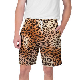 Мужские шорты 3D с принтом Леопардовая шкура ,  полиэстер 100% | прямой крой, два кармана без застежек по бокам. Мягкая трикотажная резинка на поясе, внутри которой широкие завязки. Длина чуть выше колен | гепард | гламур | леопард | мода | роскошь | шерсть