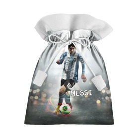 Подарочный 3D мешок с принтом Leo Messi , 100% полиэстер | Размер: 29*39 см | Тематика изображения на принте: barselona | messi | аргентина | барселона | месси | мяч | футбол