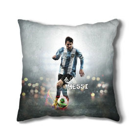 Подушка 3D с принтом Leo Messi , наволочка – 100% полиэстер, наполнитель – холлофайбер (легкий наполнитель, не вызывает аллергию). | состоит из подушки и наволочки. Наволочка на молнии, легко снимается для стирки | barselona | messi | аргентина | барселона | месси | мяч | футбол