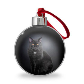 Ёлочный шар с принтом Мейн-кун 3 , Пластик | Диаметр: 77 мм | Тематика изображения на принте: кот | котенок | котик | котэ | кошка | мейн кун | мейнкун | мэйн кун | мэйнкун