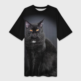 Платье-футболка 3D с принтом Мейн кун 3 ,  |  | кот | котенок | котик | котэ | кошка | мейн кун | мейнкун | мэйн кун | мэйнкун