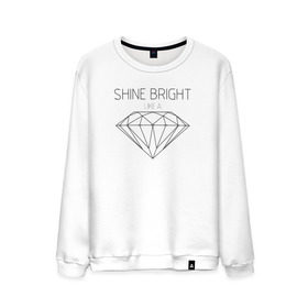 Мужской свитшот хлопок с принтом Shine bright like a diamond , 100% хлопок |  | Тематика изображения на принте: bright | diamond | like | rihanna | shine | song | алмаз | бриллиант | песня | рианна | текст | хит | цитата