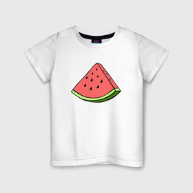 Детская футболка хлопок с принтом Арбуз , 100% хлопок | круглый вырез горловины, полуприлегающий силуэт, длина до линии бедер | tumblr | арбуз