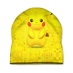 Шапка 3D с принтом Pikachu , 100% полиэстер | универсальный размер, печать по всей поверхности изделия | pikachu | pokeboll | pokemon | пикачу | покеболл | покемон