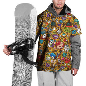 Накидка на куртку 3D с принтом Стикербомбинг , 100% полиэстер |  | Тематика изображения на принте: 