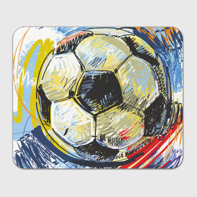 Коврик прямоугольный с принтом Рисованный футбольный мяч , натуральный каучук | размер 230 х 185 мм; запечатка лицевой стороны | Тематика изображения на принте: игра | мяч | разводы | спорт | футбол | футбольный