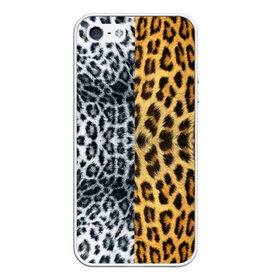 Чехол для iPhone 5/5S матовый с принтом Леопард Снежный Барс , Силикон | Область печати: задняя сторона чехла, без боковых панелей | Тематика изображения на принте: textures | барс | животное | леопард | пятна | снежный | текстура | чёрное с белым