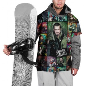Накидка на куртку 3D с принтом Suicide Squad Rick Flag , 100% полиэстер |  | Тематика изображения на принте: suicide squad | юэль киннаман rick flag