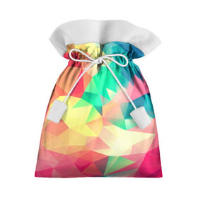 Подарочный 3D мешок с принтом Frenza , 100% полиэстер | Размер: 29*39 см | Тематика изображения на принте: геометрия | полигоны | разноцветный яркий