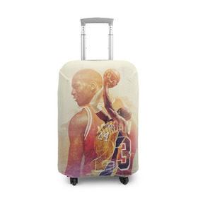 Чехол для чемодана 3D с принтом Kobe Bryant , 86% полиэфир, 14% спандекс | двустороннее нанесение принта, прорези для ручек и колес | kobe bryant | lakers | los angeles lakers | nba. | баскетбол | баскетболист | коби брайант | лайкерс | лос анджелес лейкерс | нба