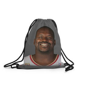 Рюкзак-мешок 3D с принтом Shaquille O`Neal , 100% полиэстер | плотность ткани — 200 г/м2, размер — 35 х 45 см; лямки — толстые шнурки, застежка на шнуровке, без карманов и подкладки | shaquille oneal | баскетболист | нба | шакил онил