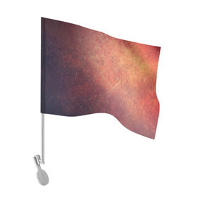 Флаг для автомобиля с принтом Космические пятна , 100% полиэстер | Размер: 30*21 см | Тематика изображения на принте: кометы | космос | оранжевый | пятна | текстура | царапины