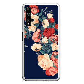 Чехол для Honor 20 с принтом Fashion flowers , Силикон | Область печати: задняя сторона чехла, без боковых панелей | Тематика изображения на принте: fashion | flower | мода | фэшн | цветы