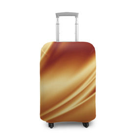 Чехол для чемодана 3D с принтом Golden Silk , 86% полиэфир, 14% спандекс | двустороннее нанесение принта, прорези для ручек и колес | gold | golden silk | textile | texture | золотой шёлк | текстиль | текстура | ткань