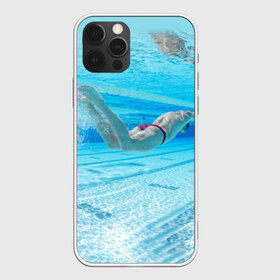 Чехол для iPhone 12 Pro Max с принтом swimmer , Силикон |  | Тематика изображения на принте: пловец
