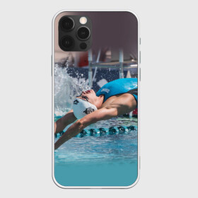 Чехол для iPhone 12 Pro Max с принтом Пловец , Силикон |  | Тематика изображения на принте: swimmer