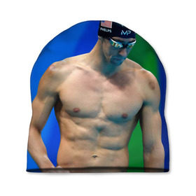 Шапка 3D с принтом Michael Phelps , 100% полиэстер | универсальный размер, печать по всей поверхности изделия | бассейн | пловец | чемпион. фелепс