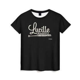 Женская футболка 3D с принтом Lucille Sluggers 4 , 100% полиэфир ( синтетическое хлопкоподобное полотно) | прямой крой, круглый вырез горловины, длина до линии бедер | the walking dead | бита | зомби | ниган | ужасы | ходячие