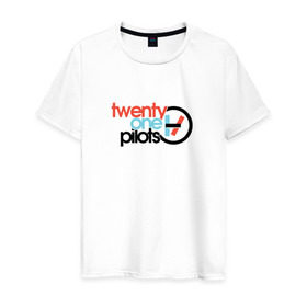Мужская футболка хлопок с принтом TwentyONE PILOTS , 100% хлопок | прямой крой, круглый вырез горловины, длина до линии бедер, слегка спущенное плечо. | 21 | blurryface | music | twenty one pilots