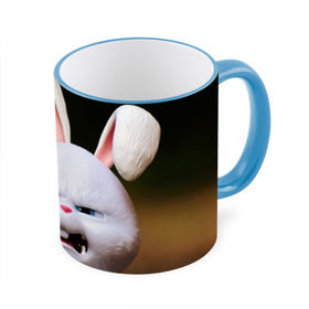 Кружка 3D с принтом Злой кролик 2 , керамика | ёмкость 330 мл | Тематика изображения на принте: животные | злой | игрушка | кролик | мультфильм | тайная жизнь домашних животных