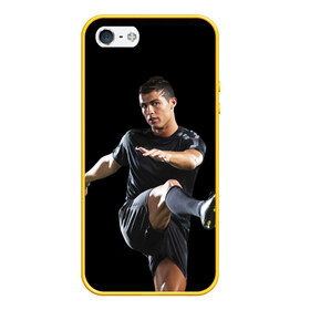 Чехол для iPhone 5/5S матовый с принтом Роналдо , Силикон | Область печати: задняя сторона чехла, без боковых панелей | real | ronaldo | реал мадрид | роналдо | футбол | футболист