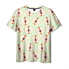Мужская футболка 3D с принтом Молодильные яблочки , 100% полиэфир | прямой крой, круглый вырез горловины, длина до линии бедер | life in da trash | vogue | алена двойченкова | вог | двойченкова | егор дружинин | мига | мигель | молодильные яблочки | персики | танцы | танцы на тнт | тнт | яблоки | яблочки