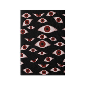 Обложка для паспорта матовая кожа с принтом Глаза , натуральная матовая кожа | размер 19,3 х 13,7 см; прозрачные пластиковые крепления | alucard | anime | helloween | hellsing | vampire | алукард | аниме | вампир | хеллоуин | хеллсинг