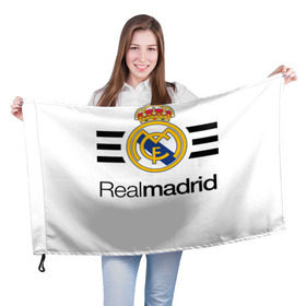 Флаг 3D с принтом Real madrid , 100% полиэстер | плотность ткани — 95 г/м2, размер — 67 х 109 см. Принт наносится с одной стороны | football | real | real madrid | примера | реал | реал мадрид | футбол | чемпионат испании