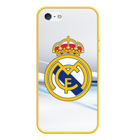 Чехол для iPhone 5/5S матовый с принтом Реал Мадрид , Силикон | Область печати: задняя сторона чехла, без боковых панелей | real madrid | испания | португалия